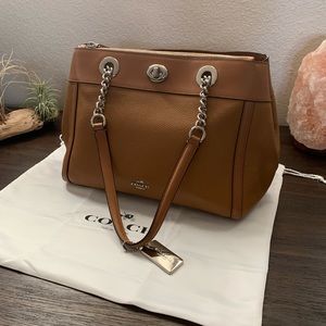 Caramel Coach Shoulder Bag